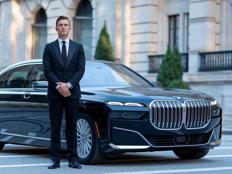 First Class Chauffeur Service luxury BMW chauffeur vehicle