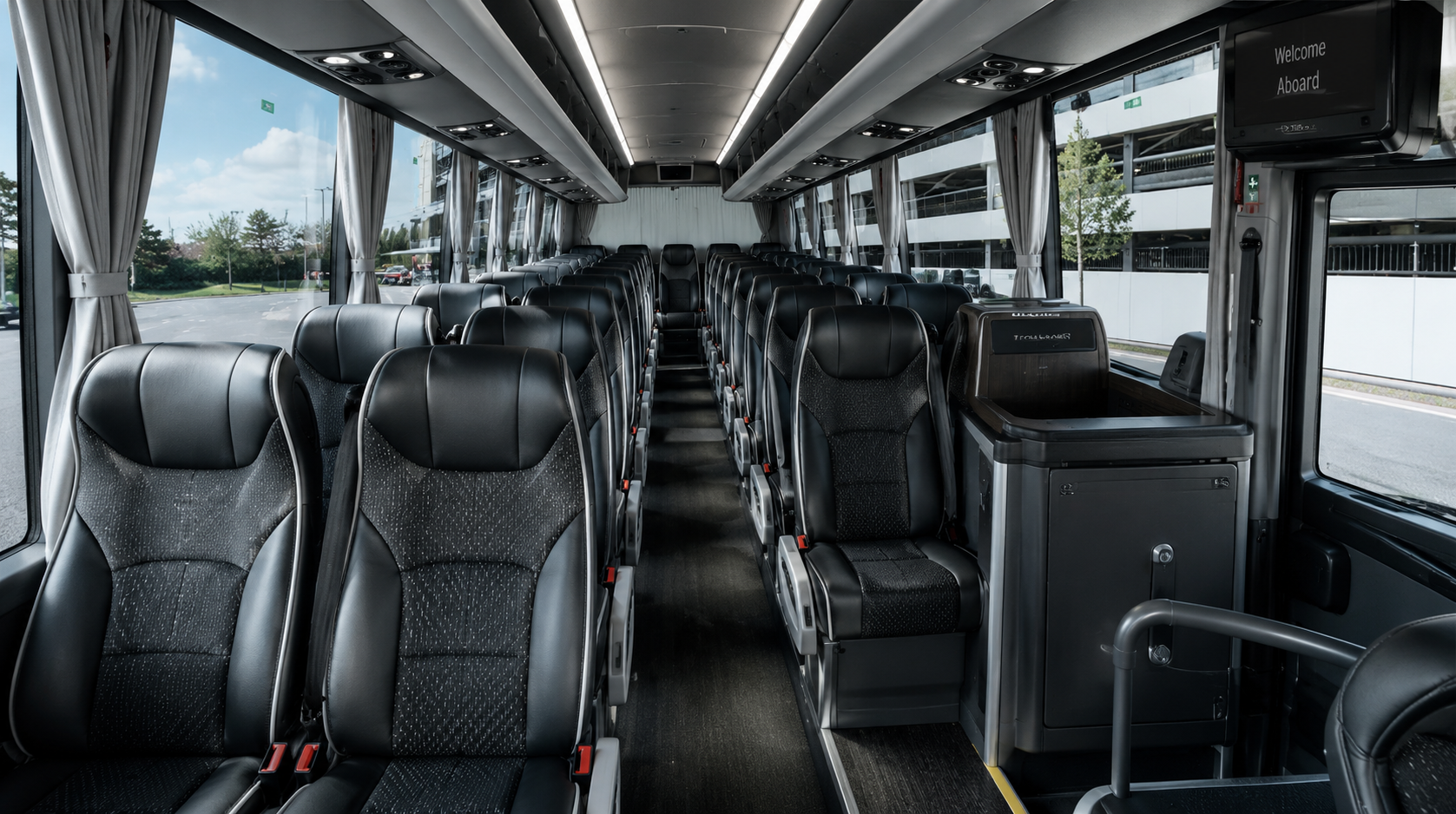 Luxury executive bus hire for group travel in London