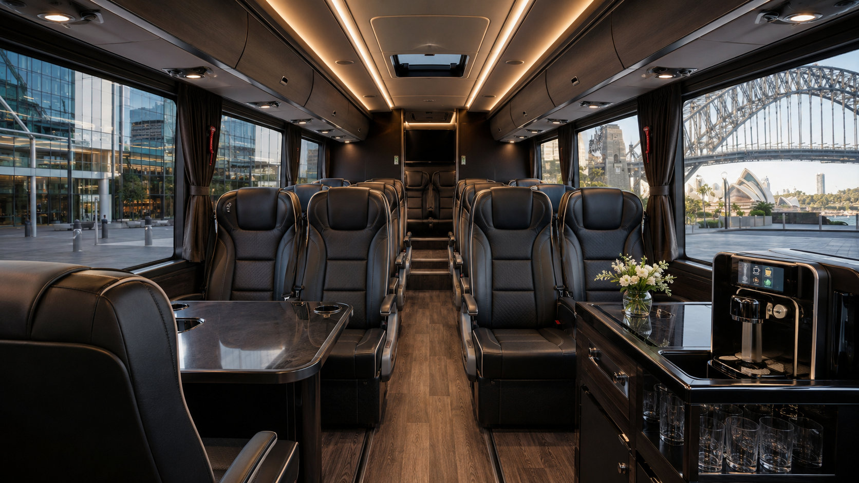 Luxury executive coach hire for group travel in London