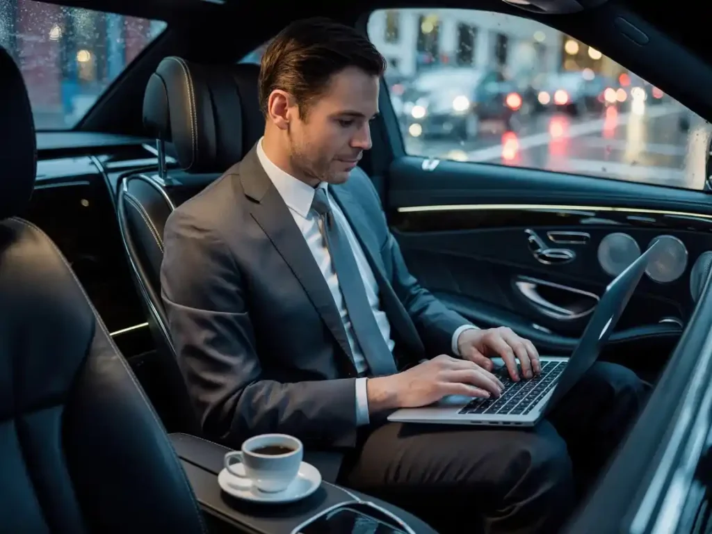 Private driver hire service London luxury vehicle