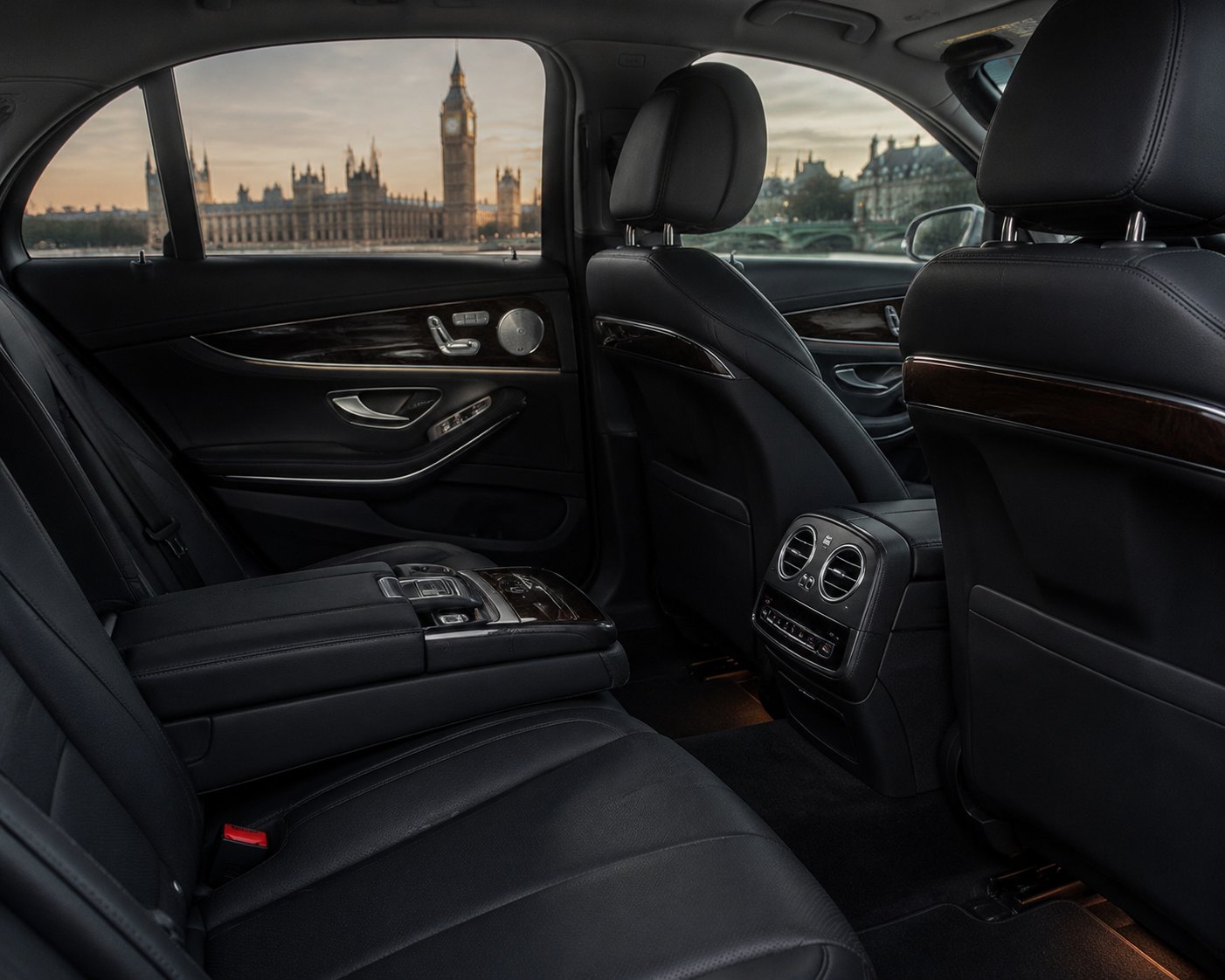 Luxury chauffeur vehicle interior for affordable premium travel