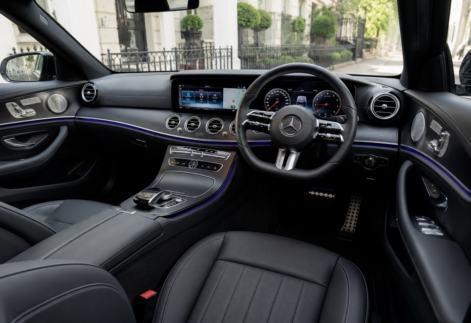 Mercedes E Class luxury chauffeur interior in London
