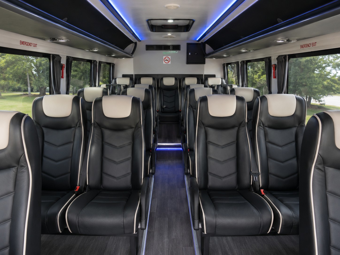 Luxury minibus interior for private group travel