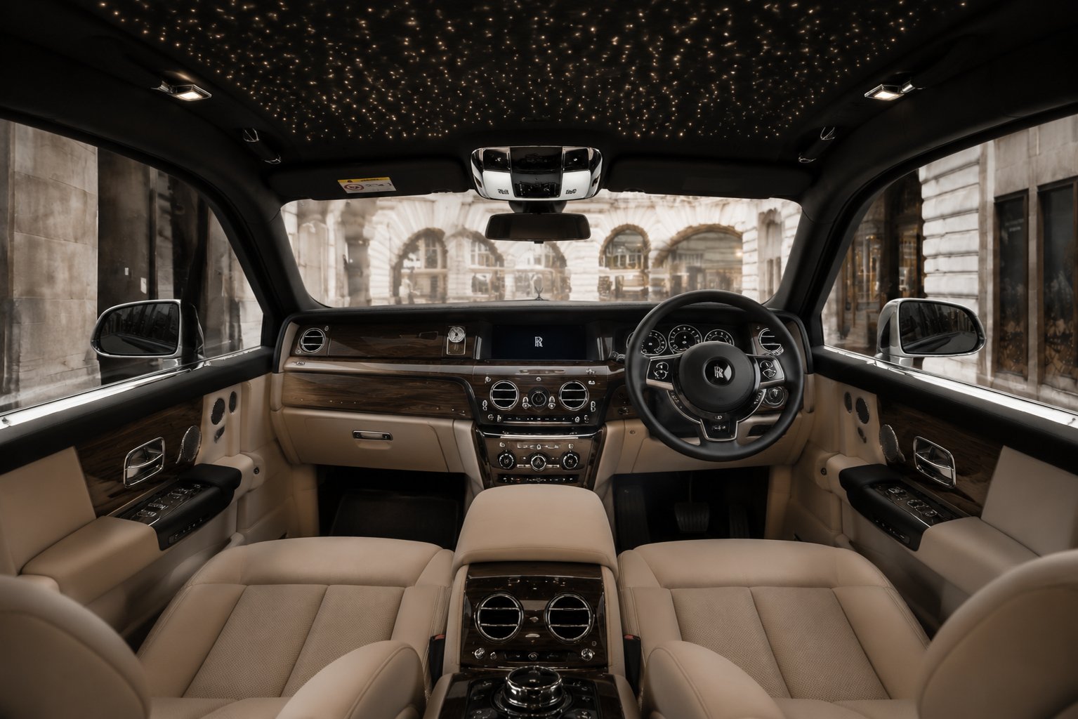 Luxury Rolls Royce interior for personal chauffeur travel