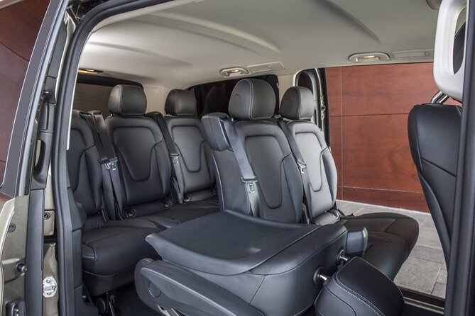 Luxury executive vehicle interior for chauffeur car hire
