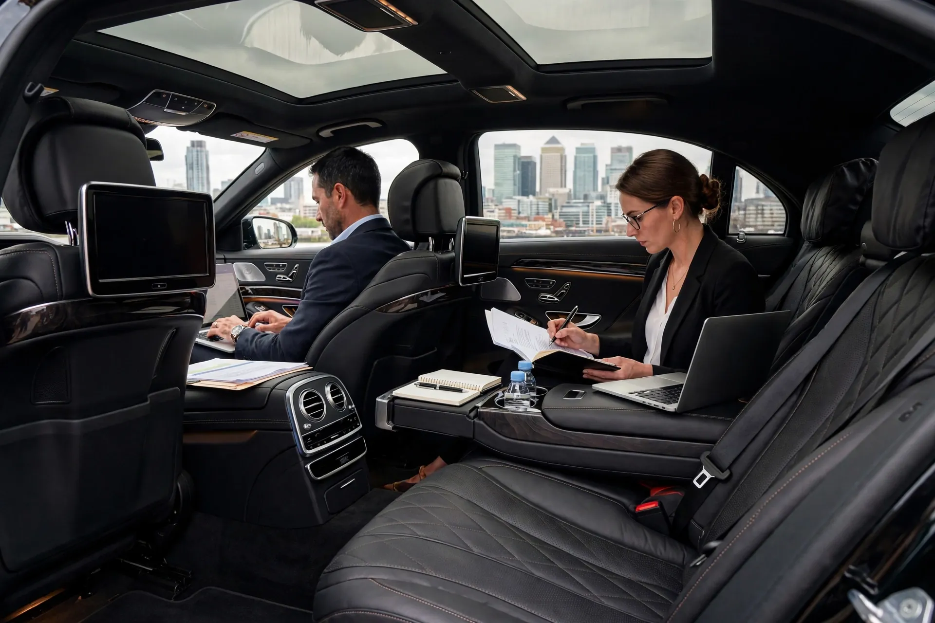 Chauffeur for London Business Meetings vehicle interior