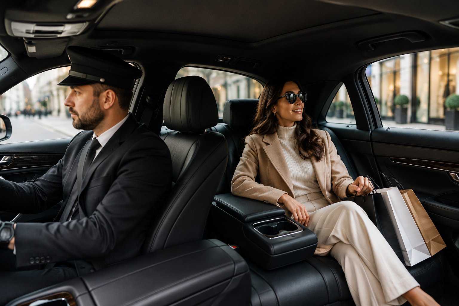 Driver for Shopping London vehicle interior