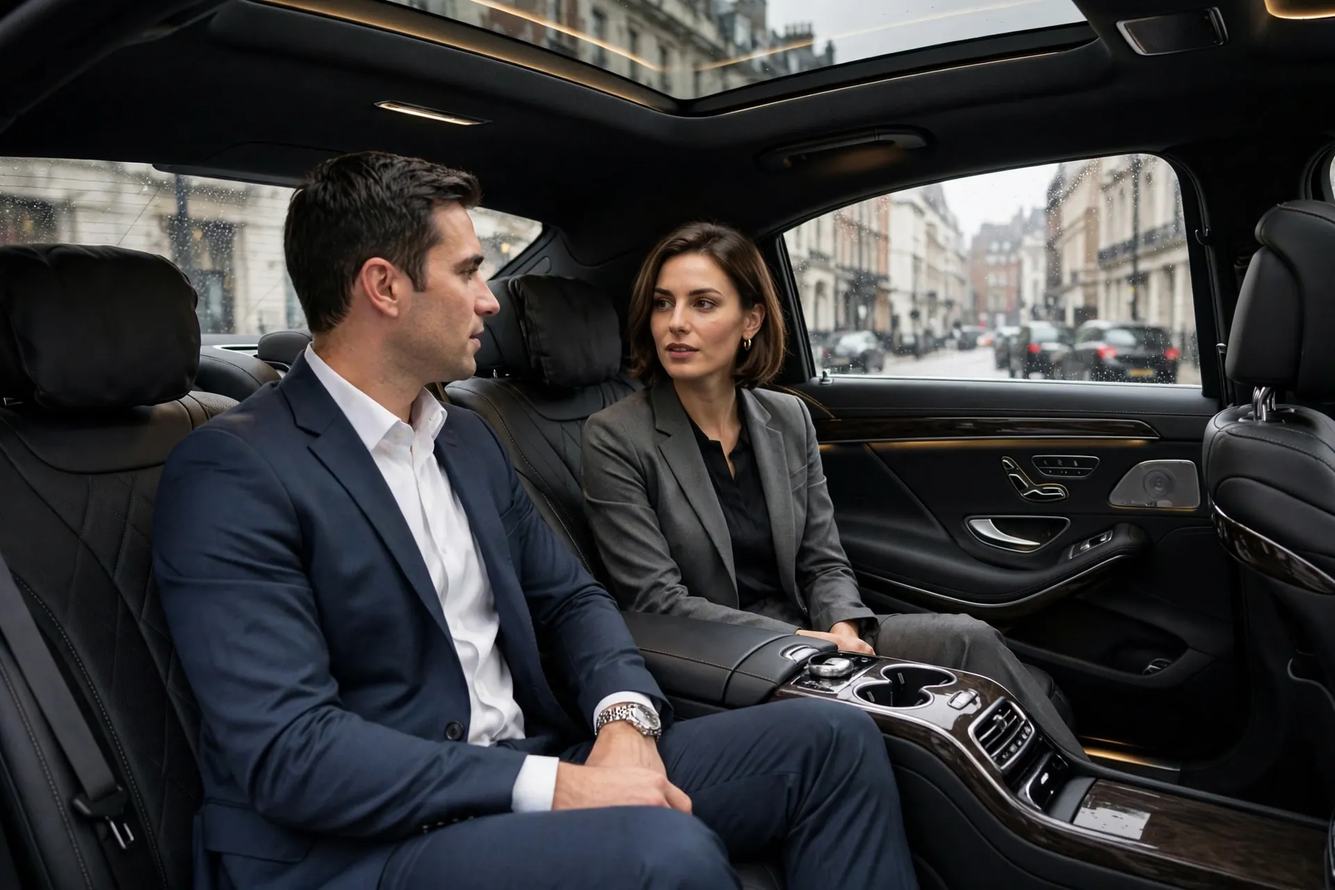 Professional Chauffeur Company London vehicle interior