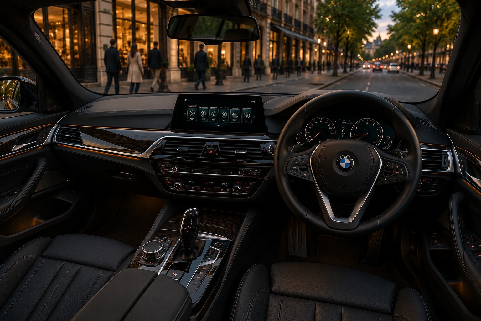 London Luxury Transport Service right hand drive interior