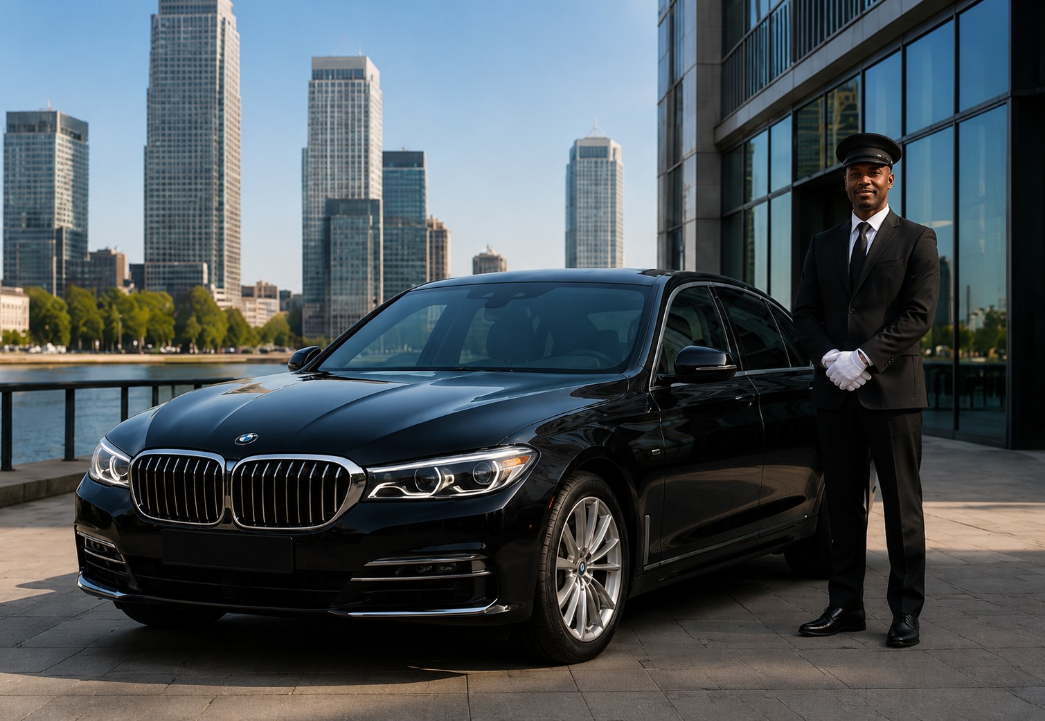 Luxury chauffeur airport transfer vehicle in London