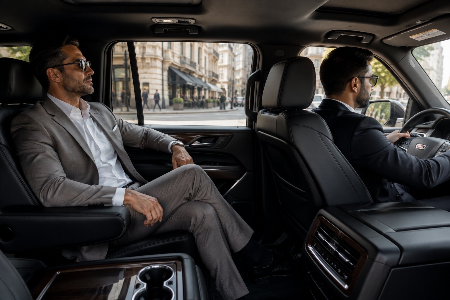 Chauffeur for full day in London vehicle interior