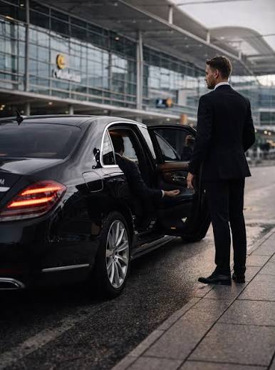 Luxury executive vehicle interior for premium chauffeur travel