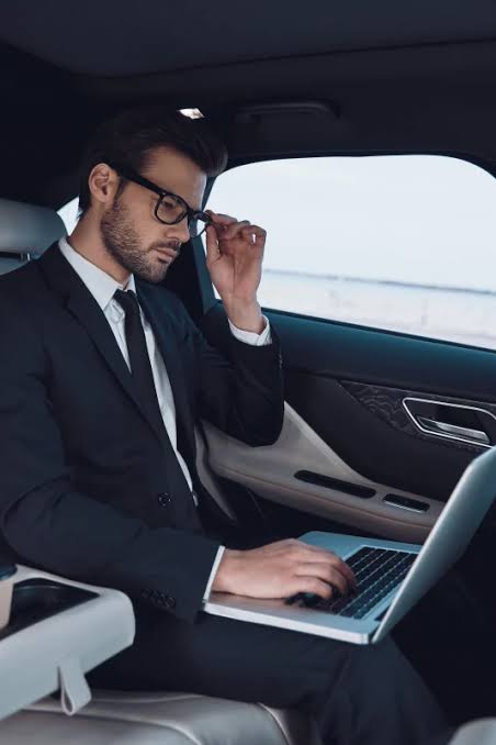 Luxury chauffeur vehicle interior for premium executive travel
