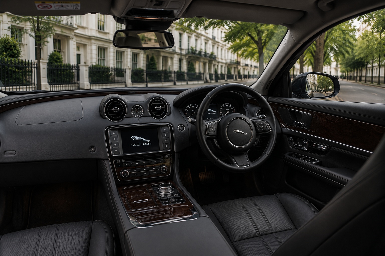 Luxury Jaguar interior for business chauffeur service