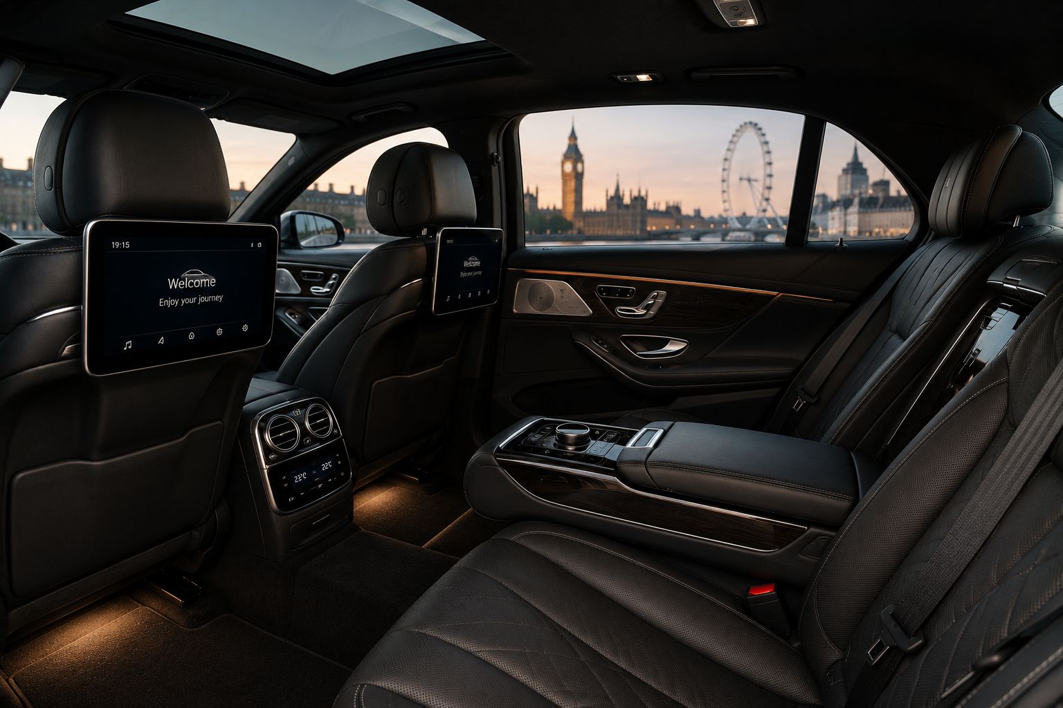 Luxury Business Travel London fleet vehicle interior