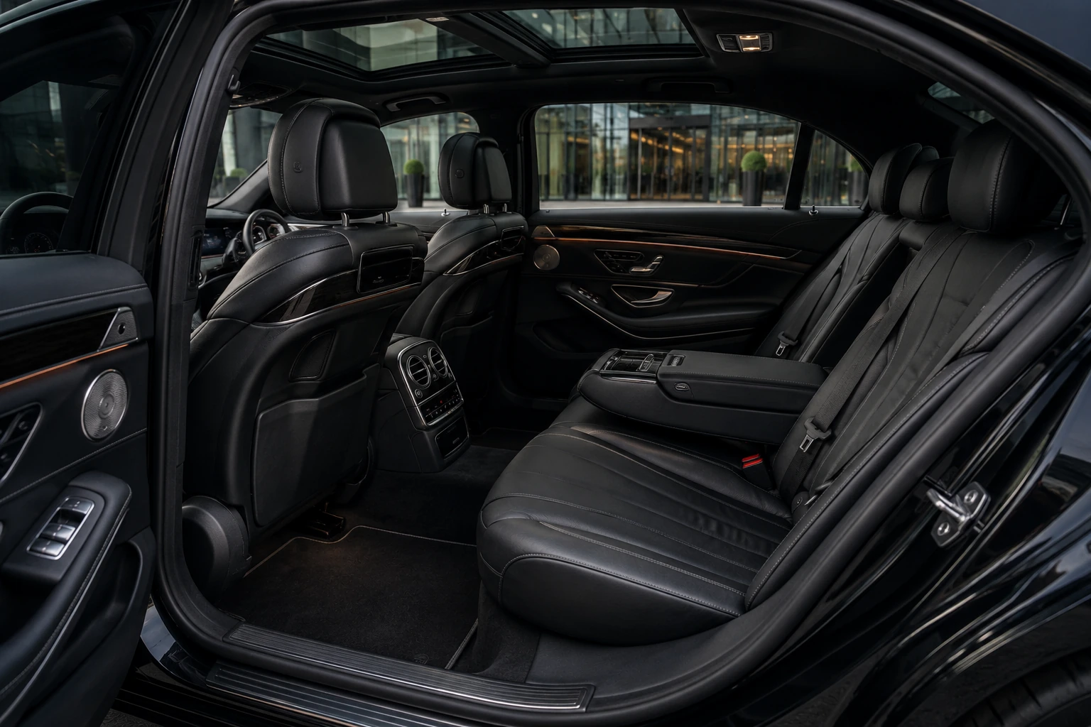 Executive business travel London vehicle interior