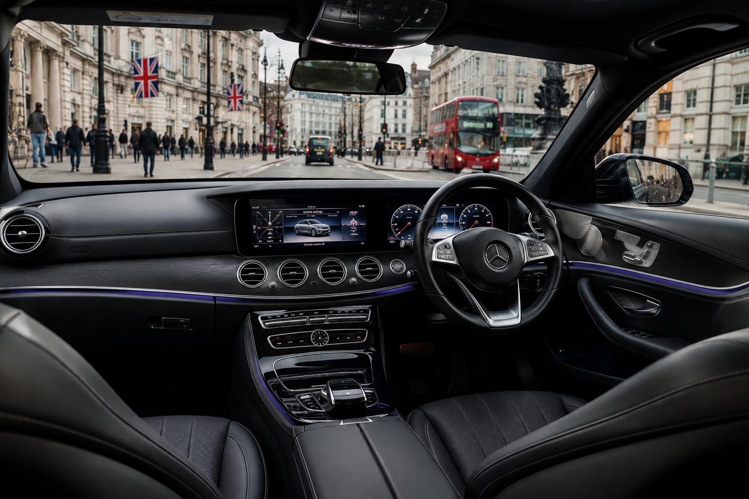 Mercedes Car Hire London fleet vehicle interior