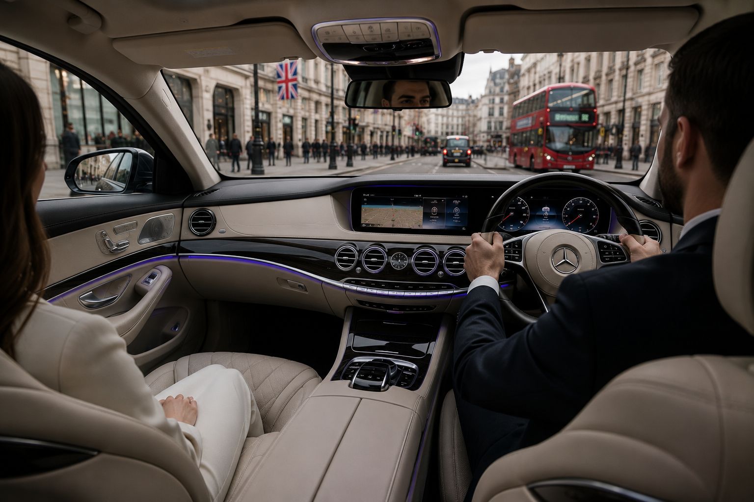 Mercedes S Class Hire London fleet vehicle interior