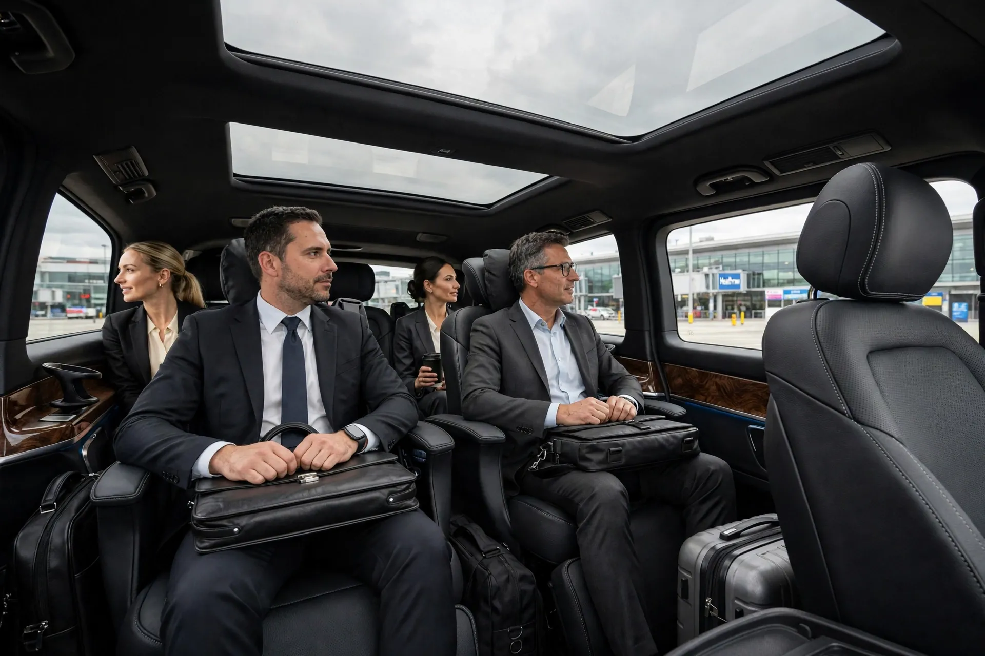 Executive airport transfers London vehicle interior