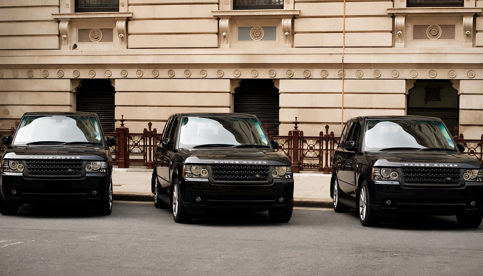 Luxury Range Rover chauffeur for corporate event transportation
