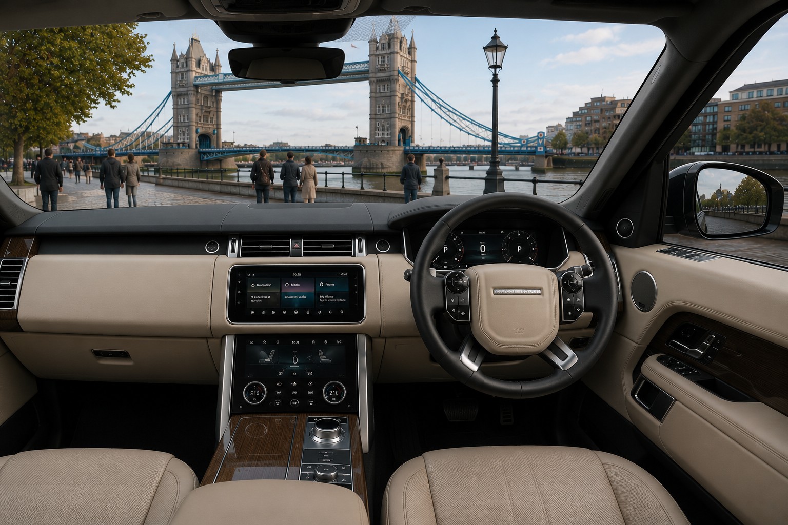 Luxury Range Rover chauffeur interior right hand drive