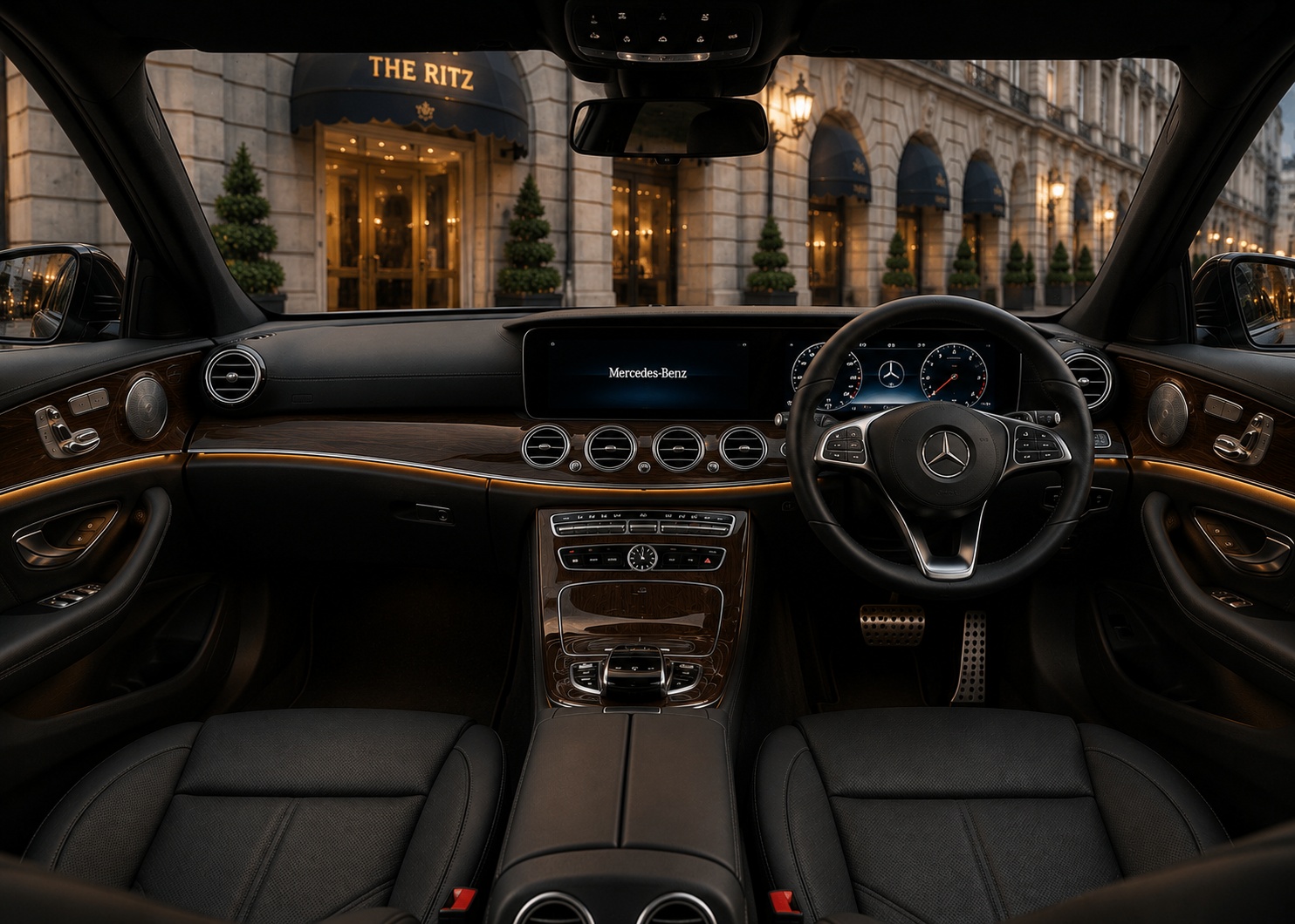 Luxury right hand drive chauffeur vehicle interior
