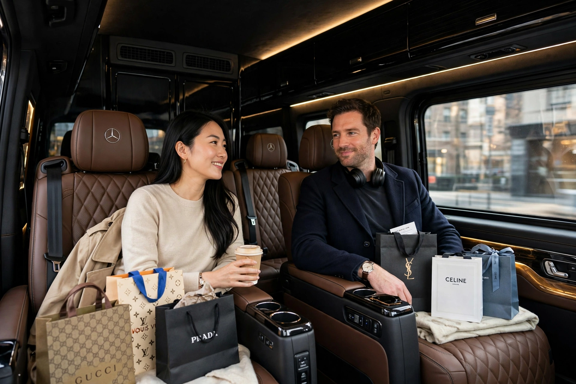 Luxury Shopping Transfers vehicle interior