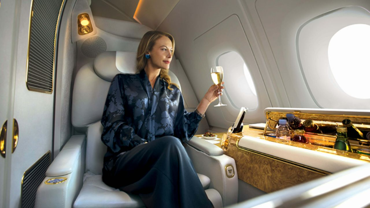 First class travel vehicle interior