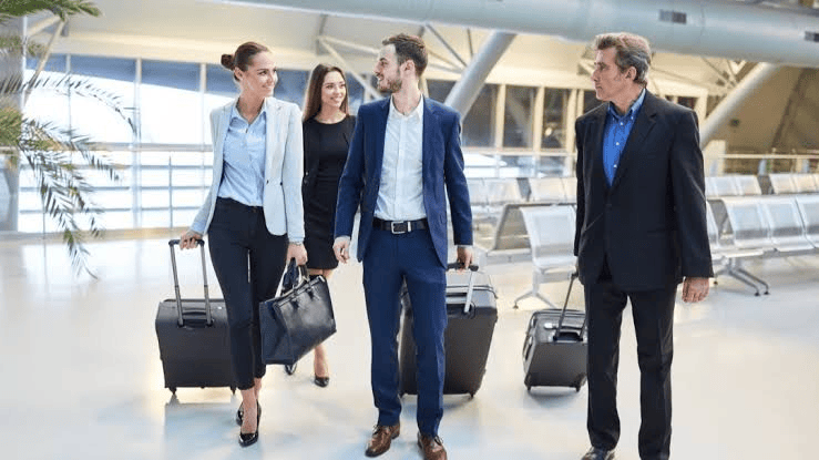 Executive vehicle interior for boardroom travel