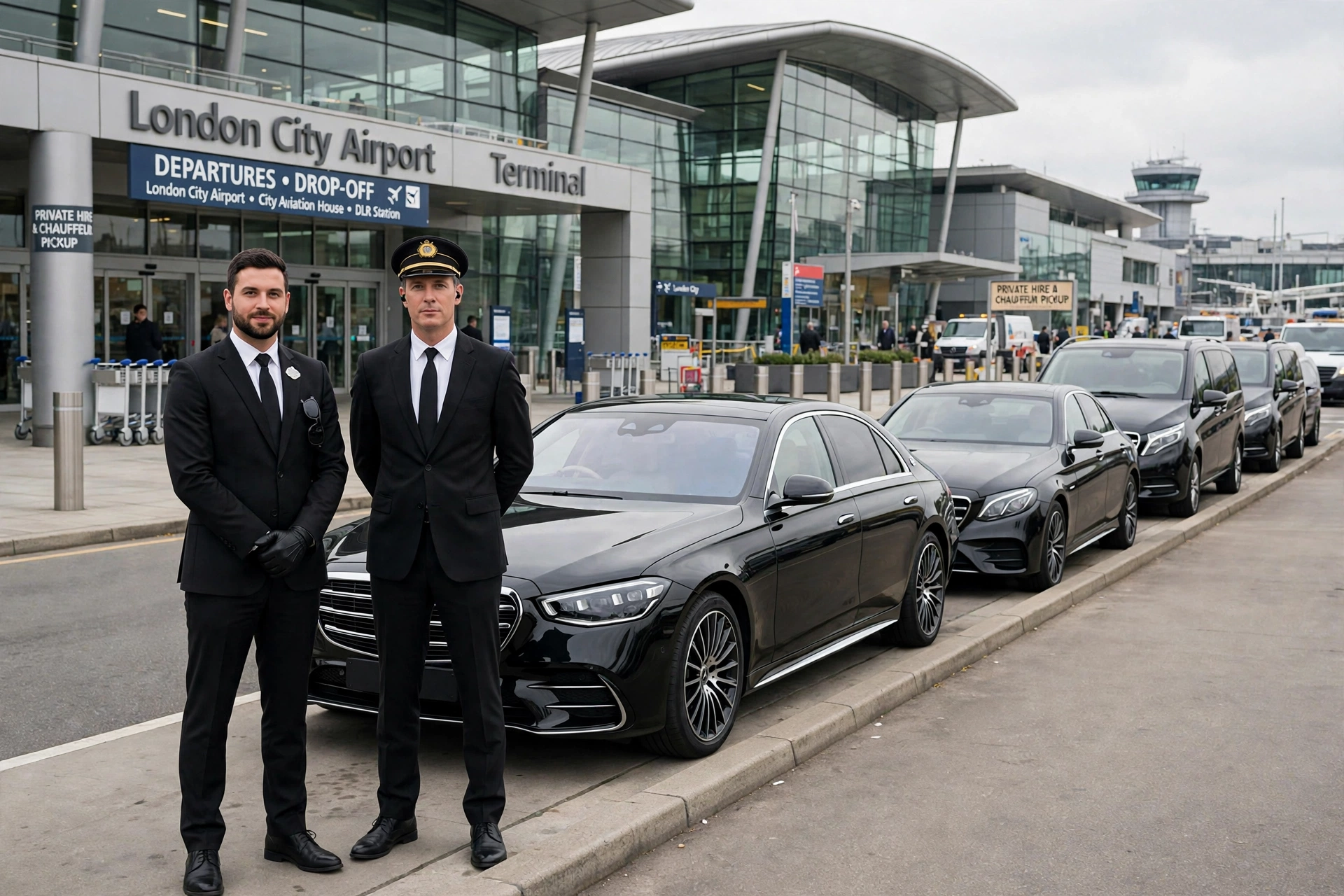 Luxury chauffeur transfer to London City Airport